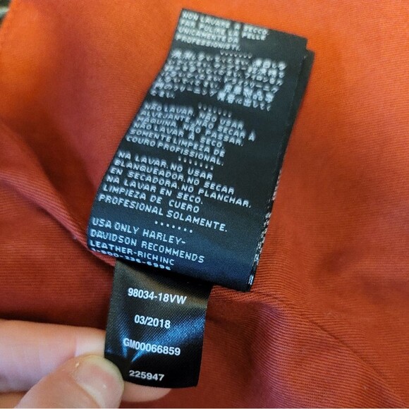 Harley Davidson Pushrod Colorblock Geniune Leather Jacket Coat Size Medium - Picture 12 of 12